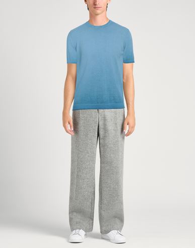 Alpha Studio Man Sweater Azure Size 38 Cotton