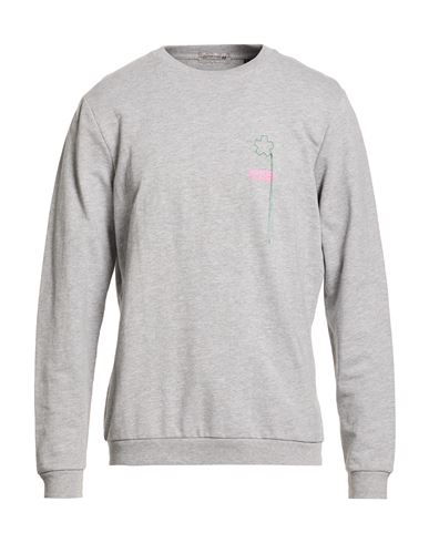 Man Sweatshirt Grey Size L Cotton, Polyester
