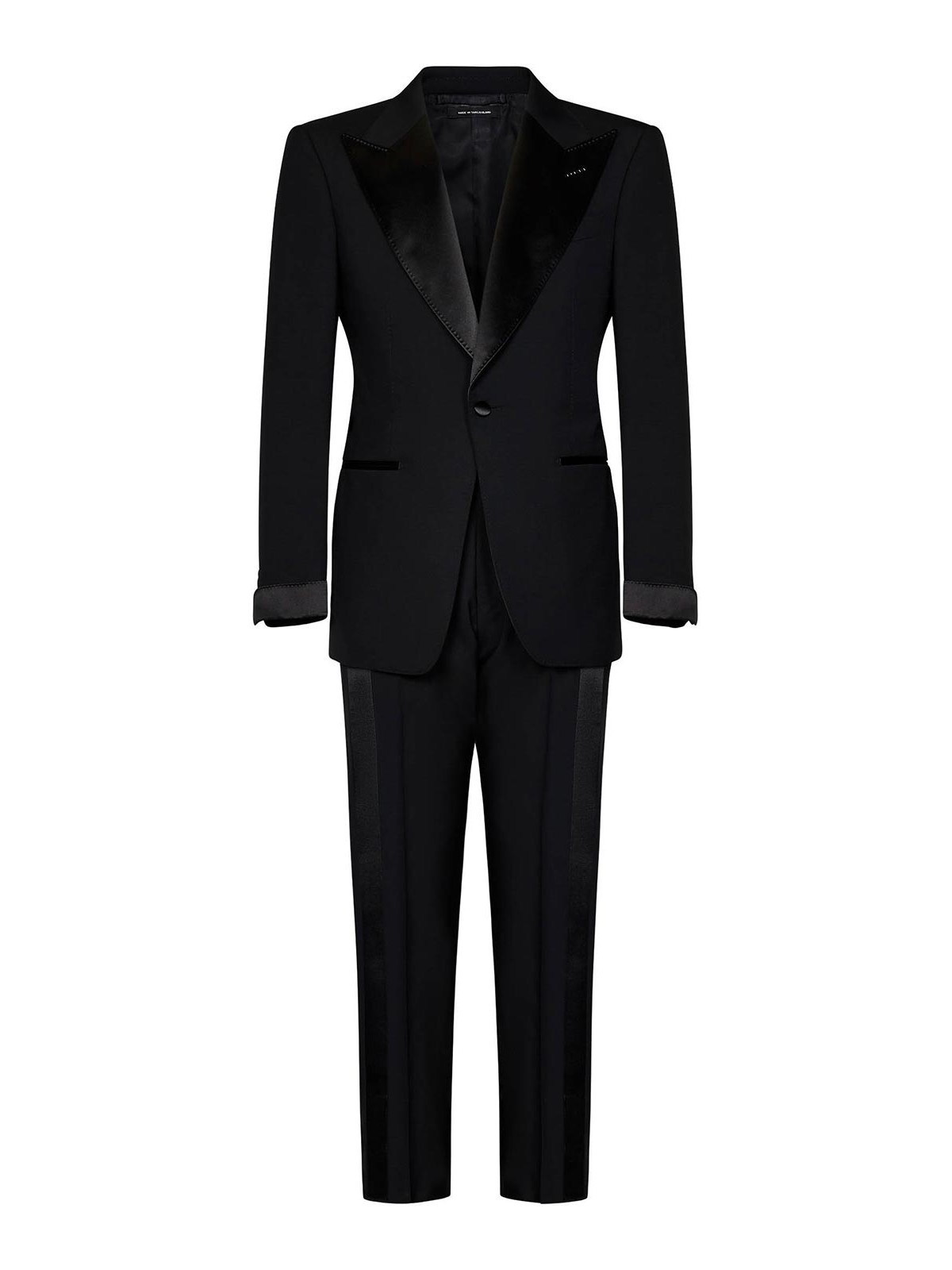 Black Cool Wool Groom Tuxedo Suit