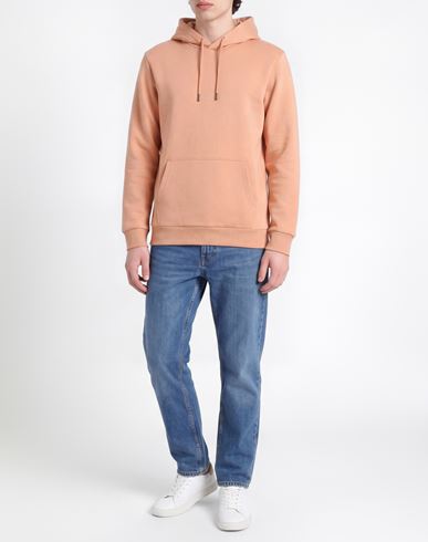 Man Sweatshirt Apricot Size L Cotton, Polyester