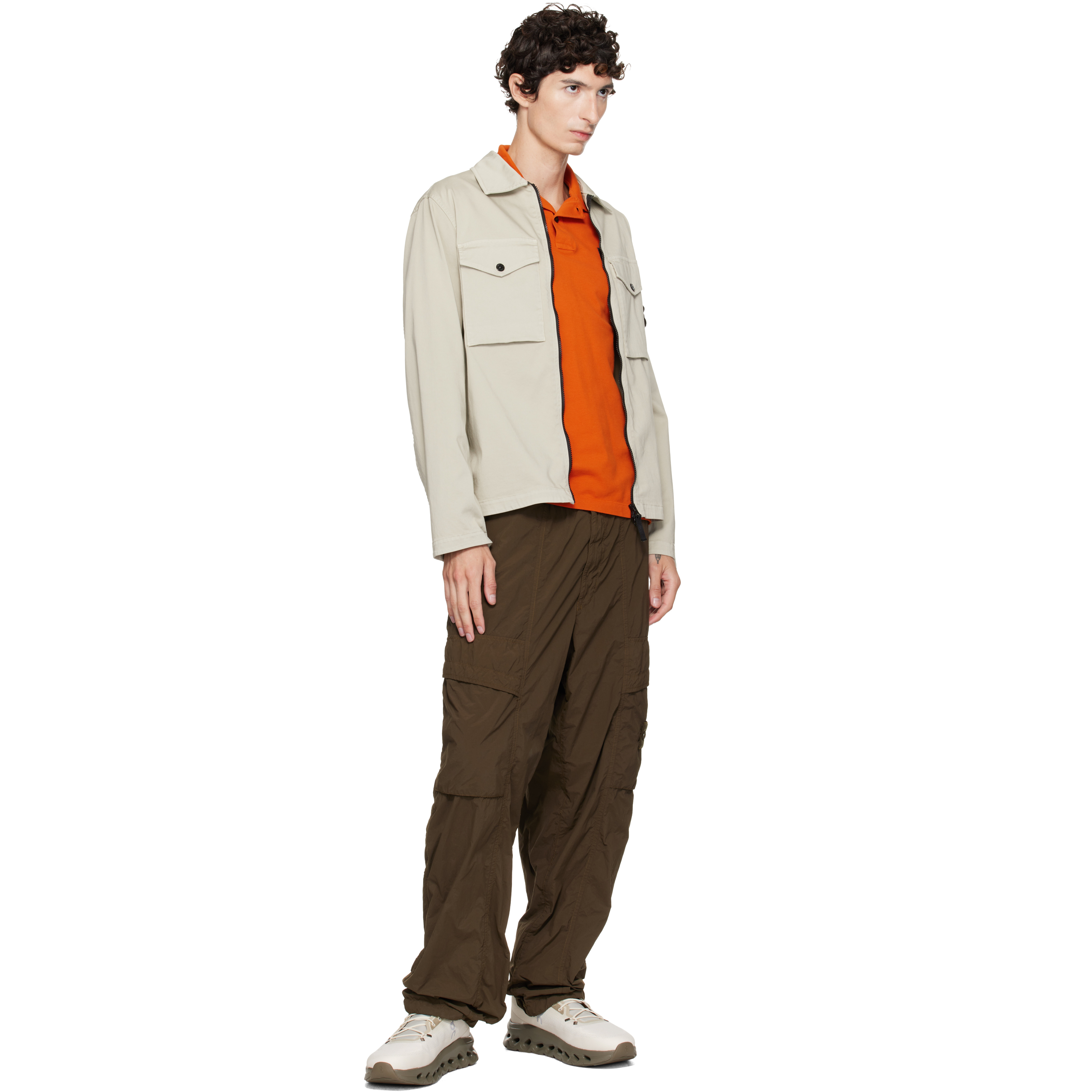 Off-White & Khaki Cloudtilt Sneakers