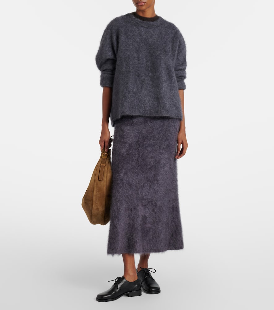 Asta cashmere midi skirt