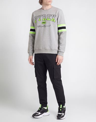 Man Sweatshirt Grey Size XL Cotton, Polyester
