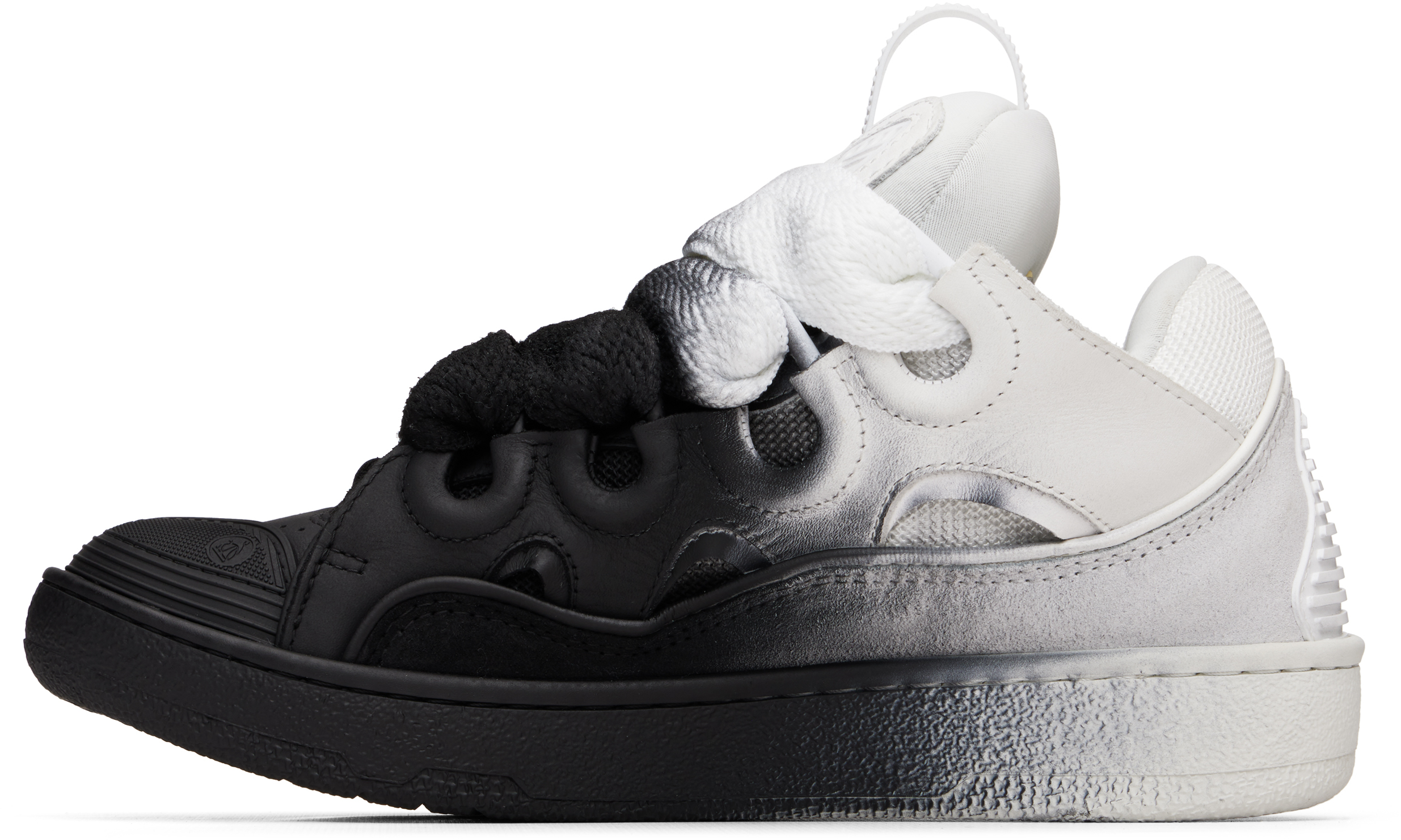 Black & White Curb Spray Sneakers