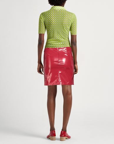 Woman Mini skirt Red Size M Polyester, Polyurethane, Elastane