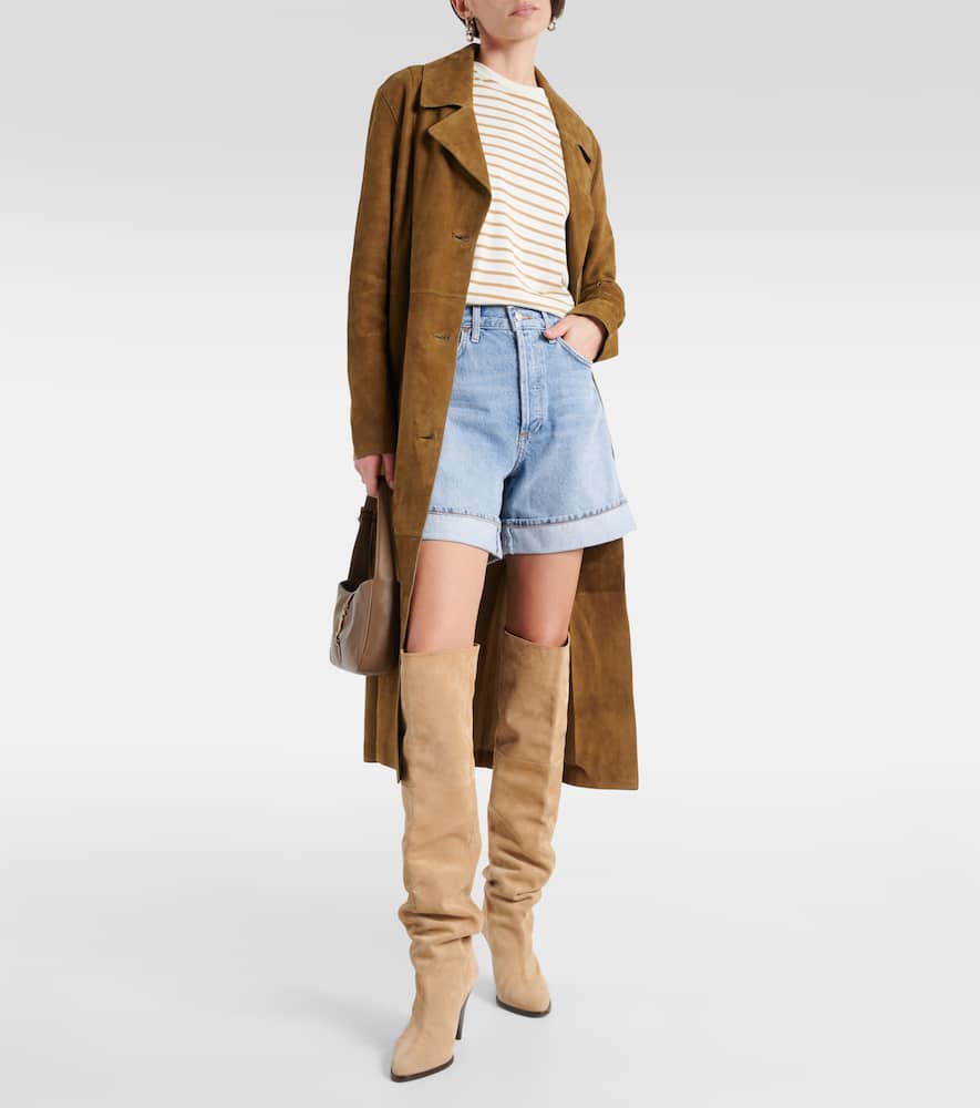 Dame high-rise denim shorts
