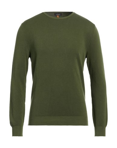 Man Sweater Military green Size 38 Cotton