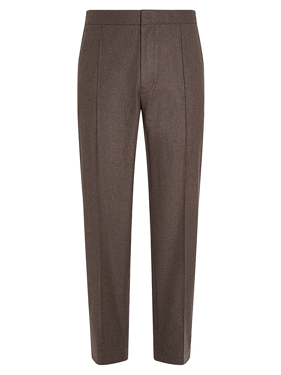Men's 15milmil15 Wool Silk and Cashmere Pants - Dark Brown