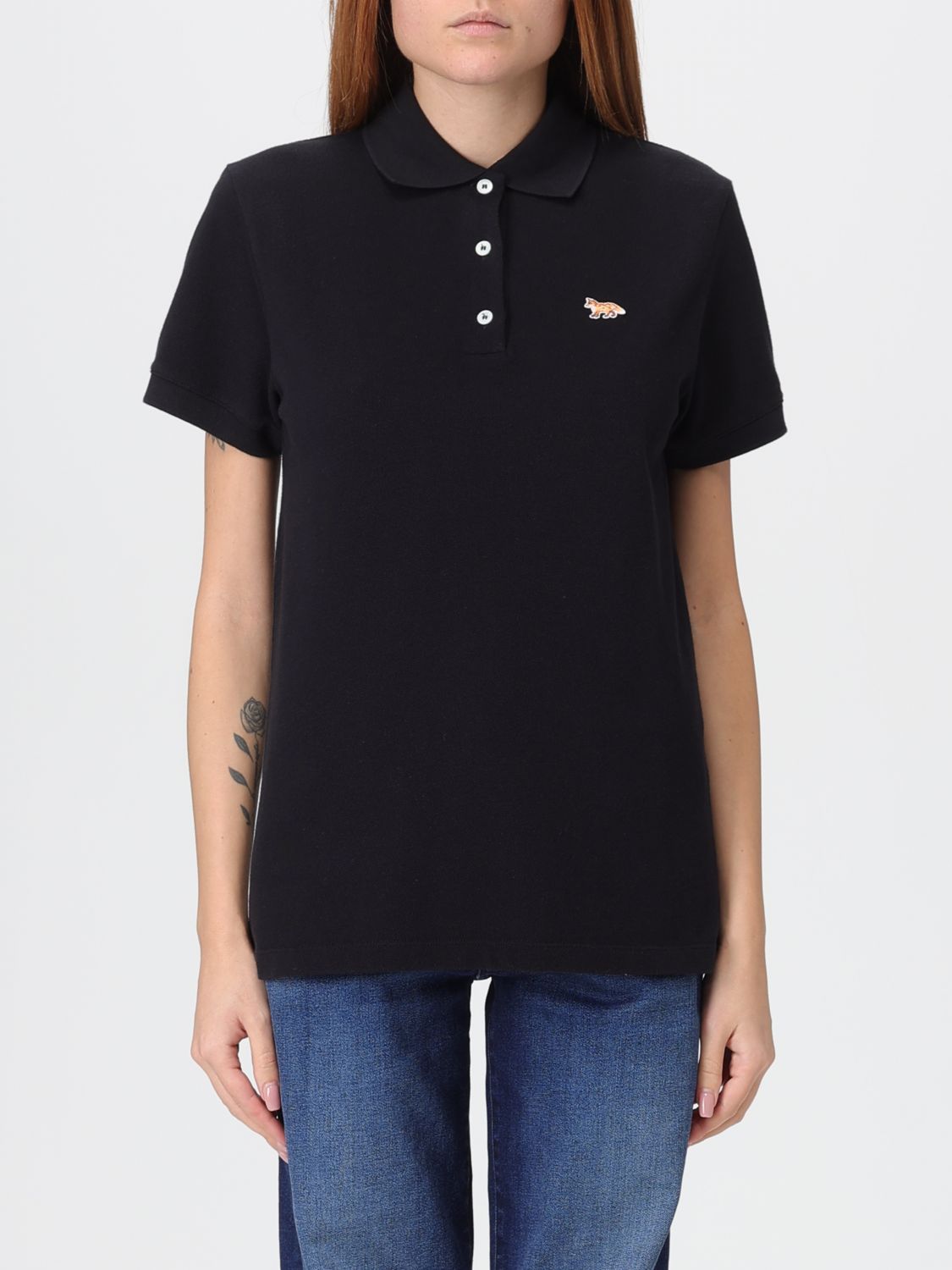 Polo Shirt MAISON KITSUNÉ Woman color Black