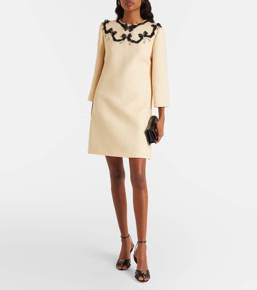 Crepe Couture embellished minidress