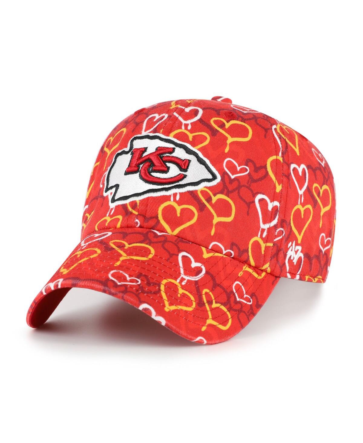 Toddler Girls Red Kansas City Chiefs Mural Clean Up Adjustable Hat - Red