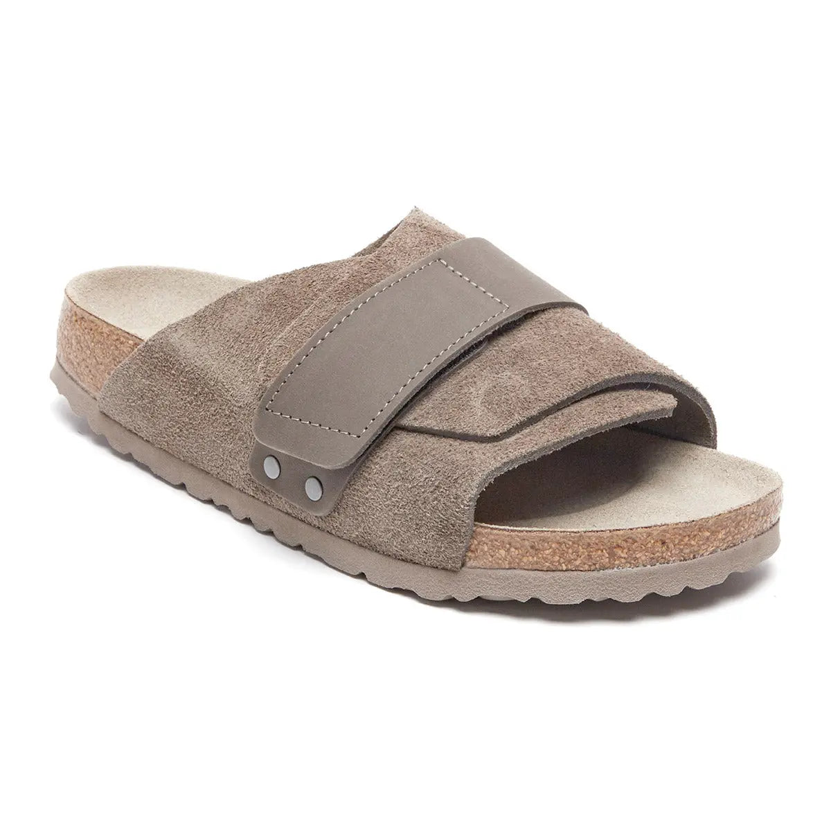 Kyoto Suede Leather Concreate Grey Sandals