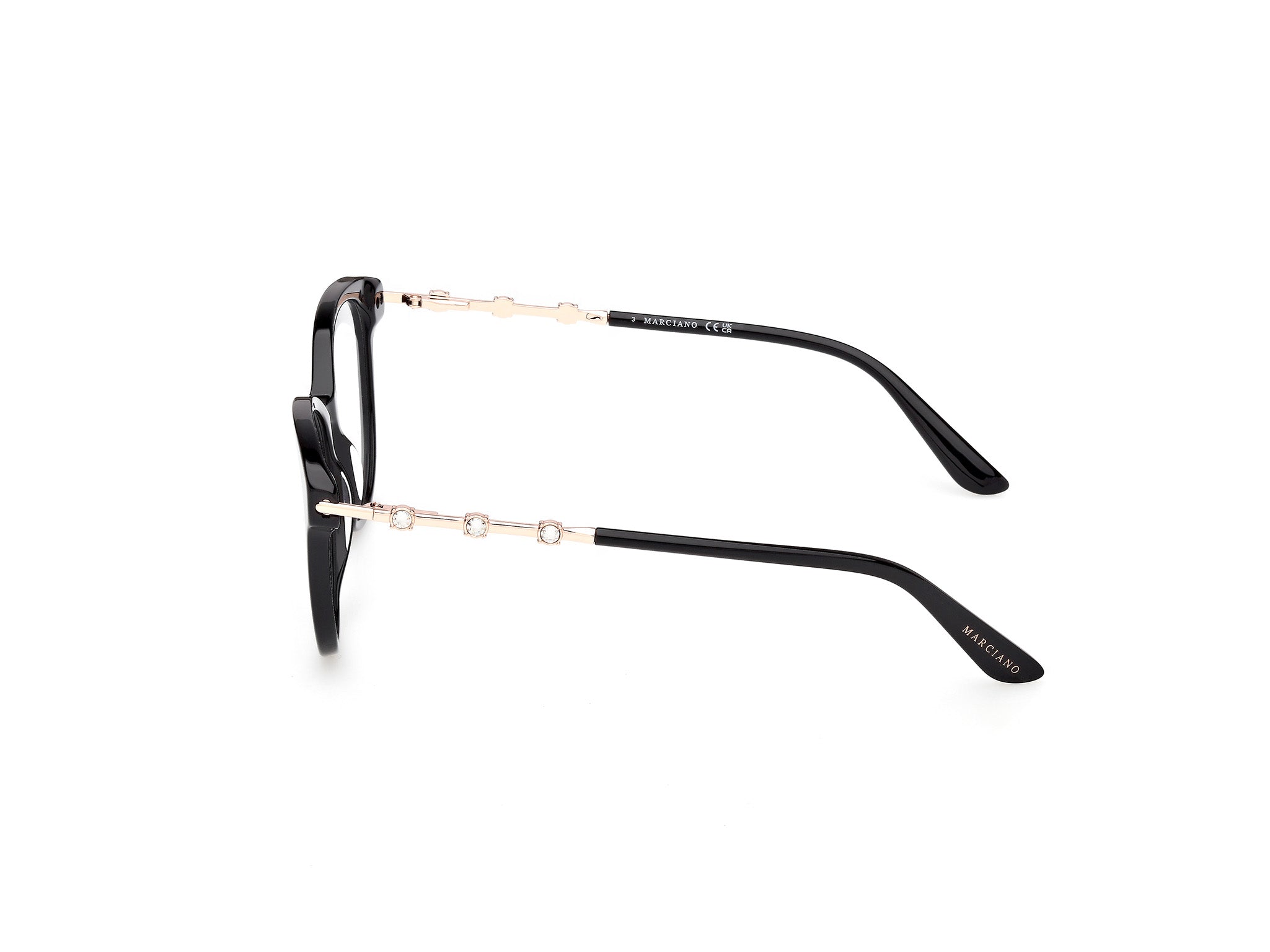 Guess by Marciano Mujer Guess by Marciano GM50046 001 Monturas ópticas Acetato Negro Redonda Norma