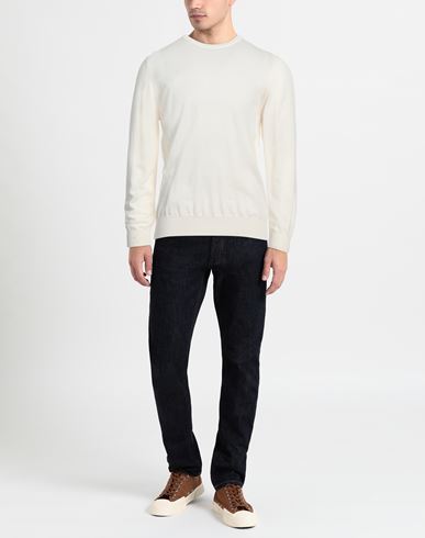Man Sweater Cream Size 42 Virgin Wool, Acrylic