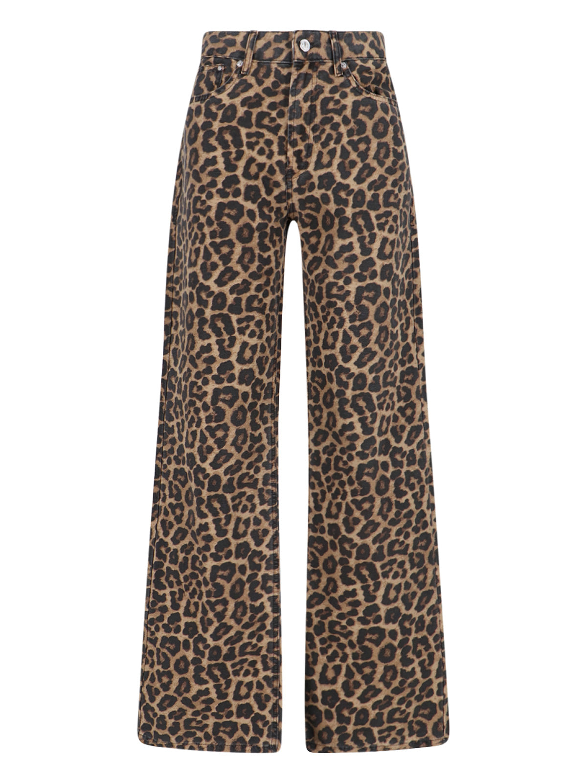 Leopard-Print 100% Cotton Jeans