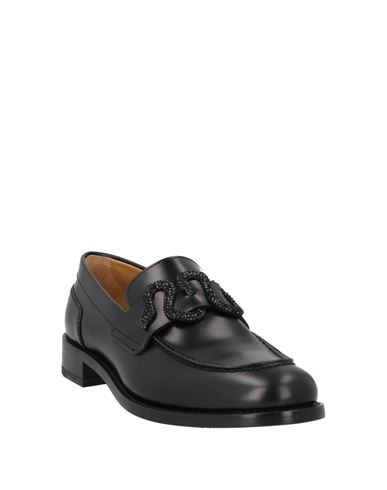 Rene' Caovilla Woman Loafers Black Size 5 Leather
