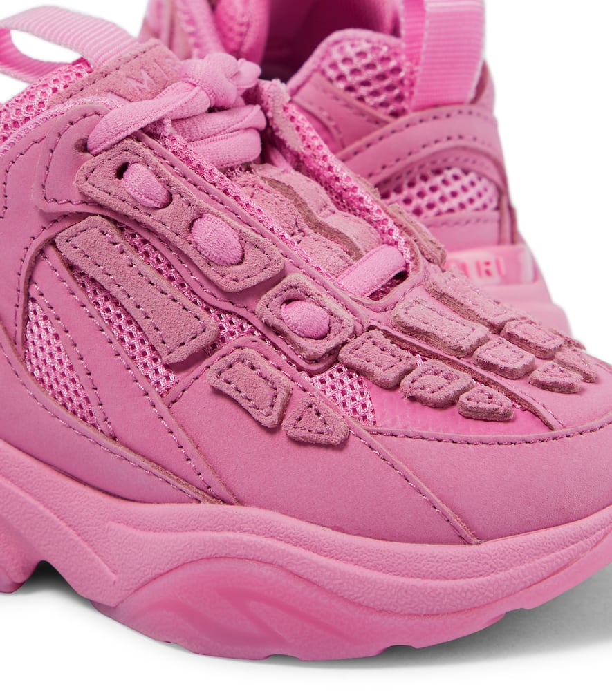 Amiri Kids Bone suede-trimmed sneakers