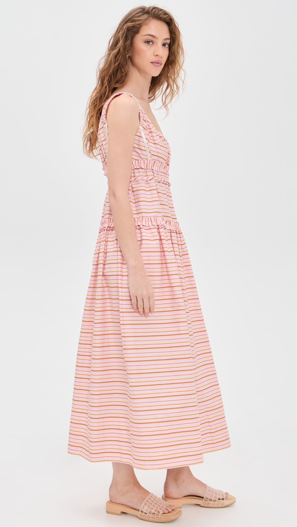 Marie Dress Pink Stripe