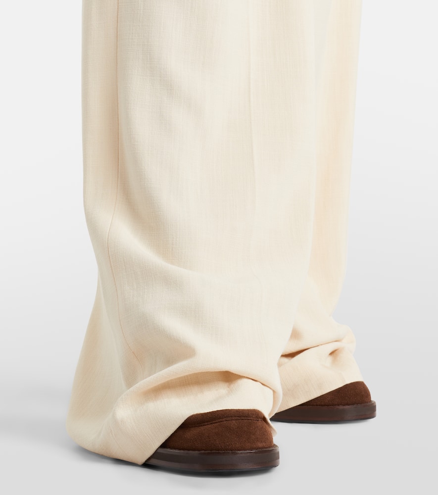 High-rise wide-leg pants