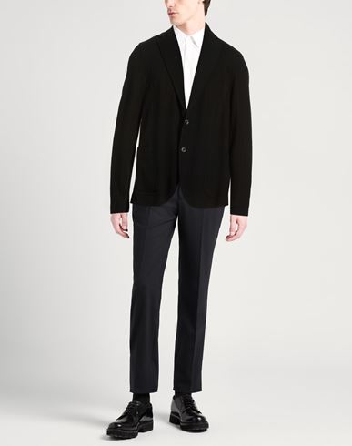 Man Blazer Black Size 44 Cotton