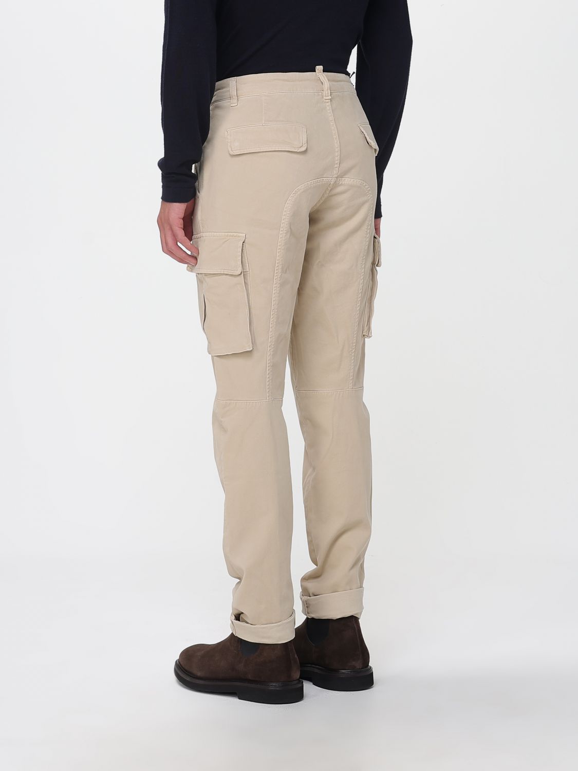 Pants Men color Yellow Cream
