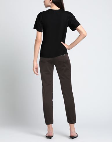 Woman Jeans Dark brown Size 8 Cotton, Elastane