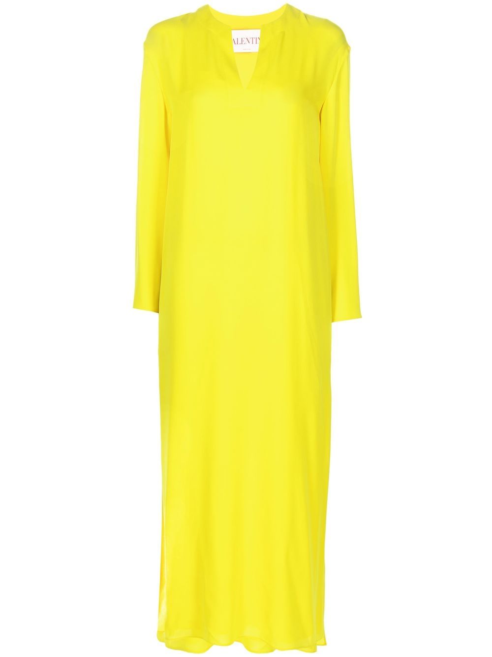 Slit-detail dress - Yellow