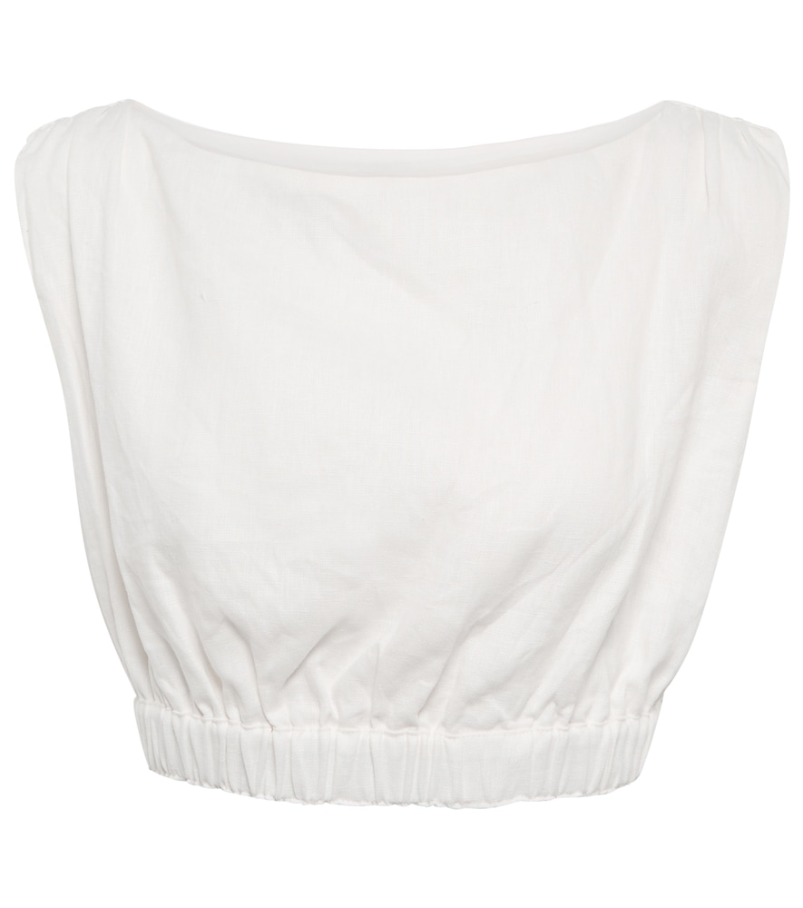 Exclusive to Mytheresa - Linen crop top