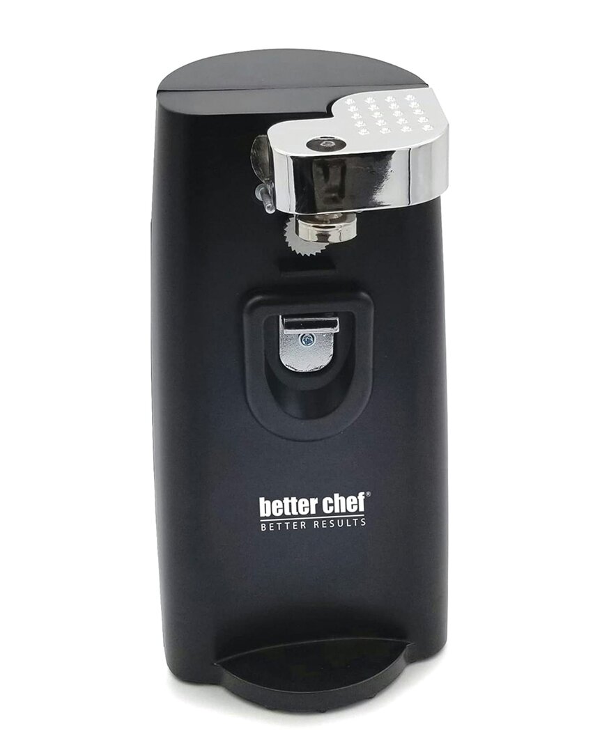 Tall Black Can Opener With Knife Sharpener/Bottle Opener