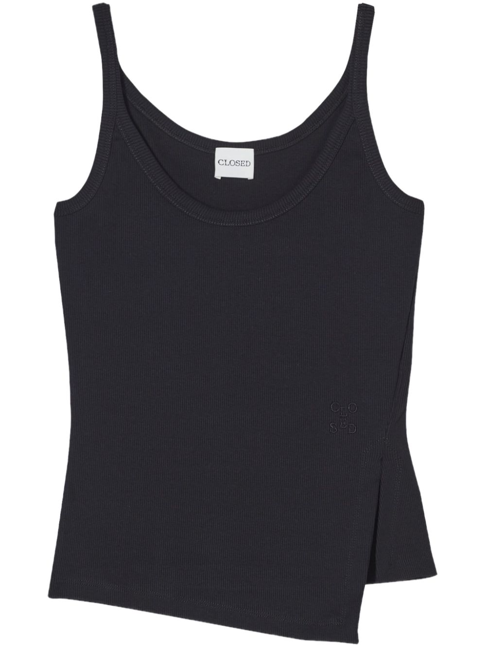 Asymmetric tank top - Black