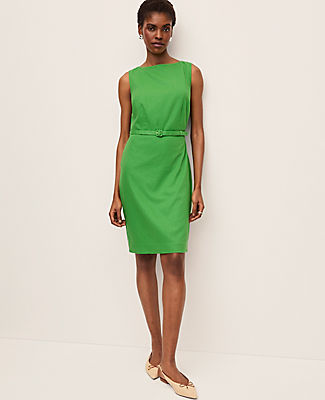Ann Taylor The Belted Shift Dress in Linen Blend