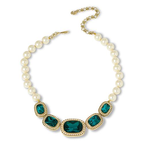 "Exquisite Elegance 16 4"" Simulated Pearl Station Necklace"