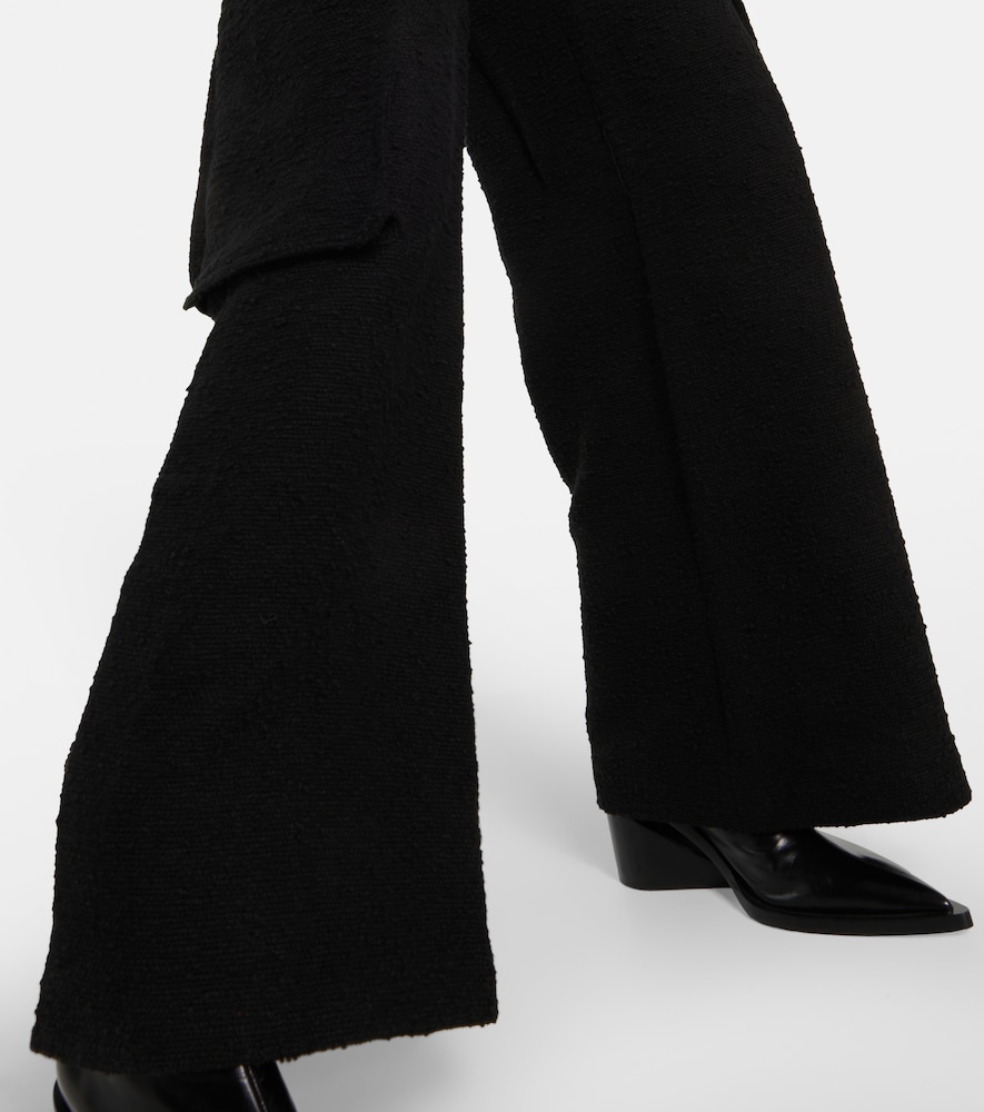 High-rise wide-leg cargo pants