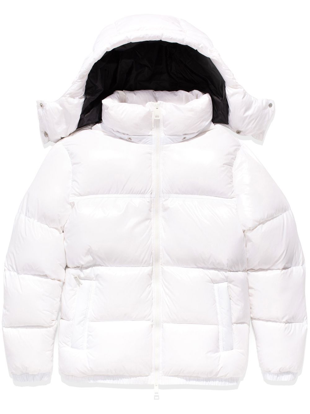Logo-print puffer jacket - White