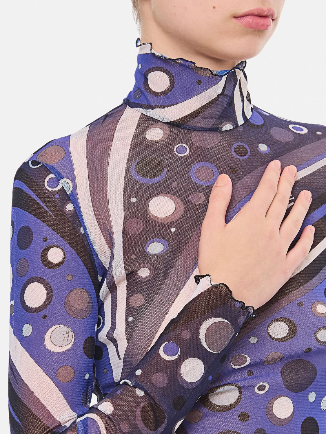 Graphic-print top - Blue