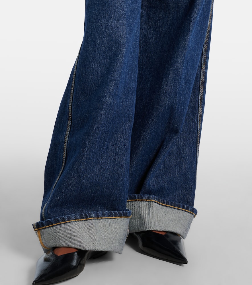 The Cuffed Wide high-rise wide-leg jeans