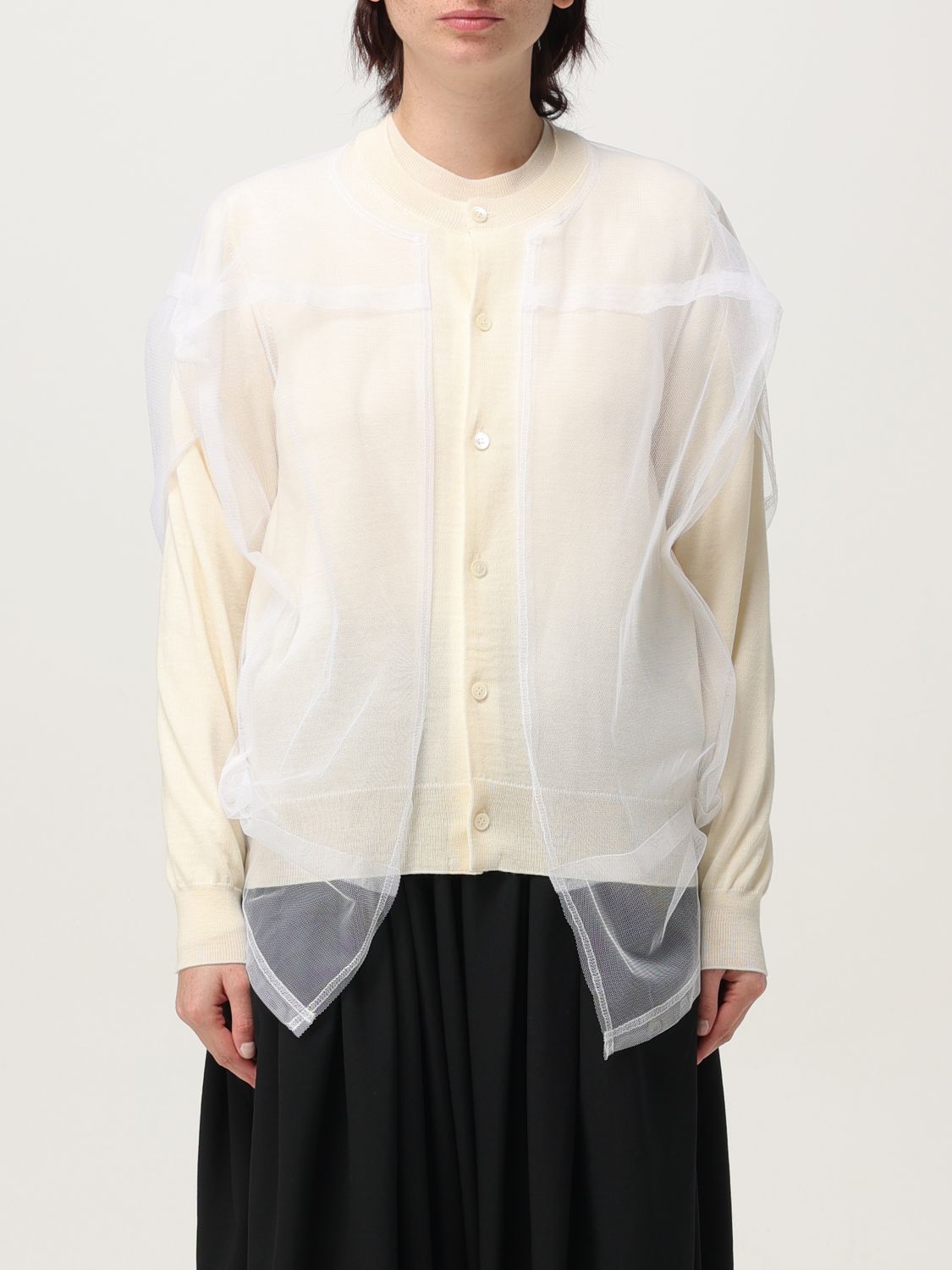 Comme Des Garçons ruffled flower top - Black