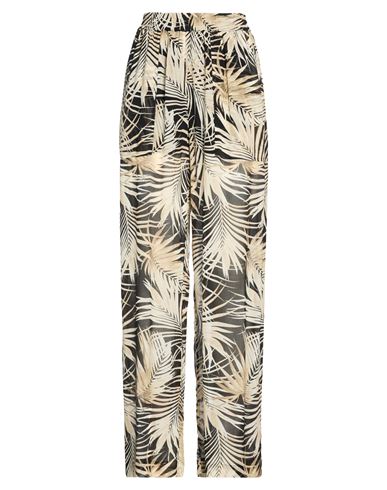 Woman Pants Khaki Size S Viscose, Silk