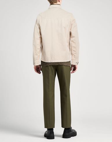 Man Jacket Beige Size 40 Cotton, Linen
