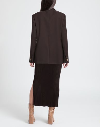 Woman Blazer Dark brown Size 8 Viscose