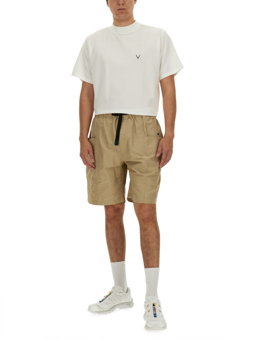 White Mock Collar T-Shirt