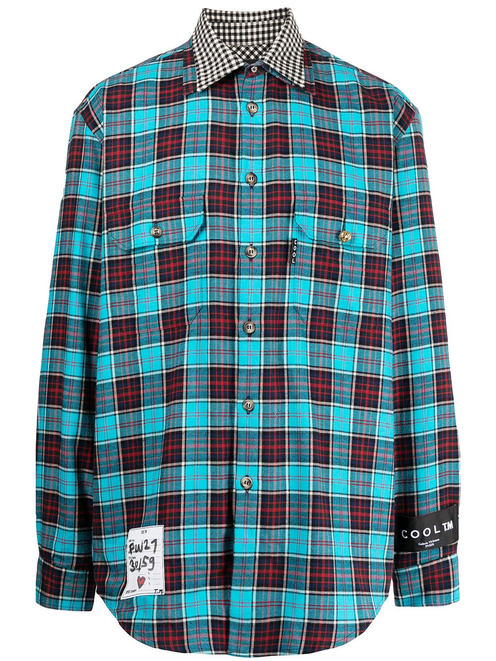 Reversible plaid shirt - Blue