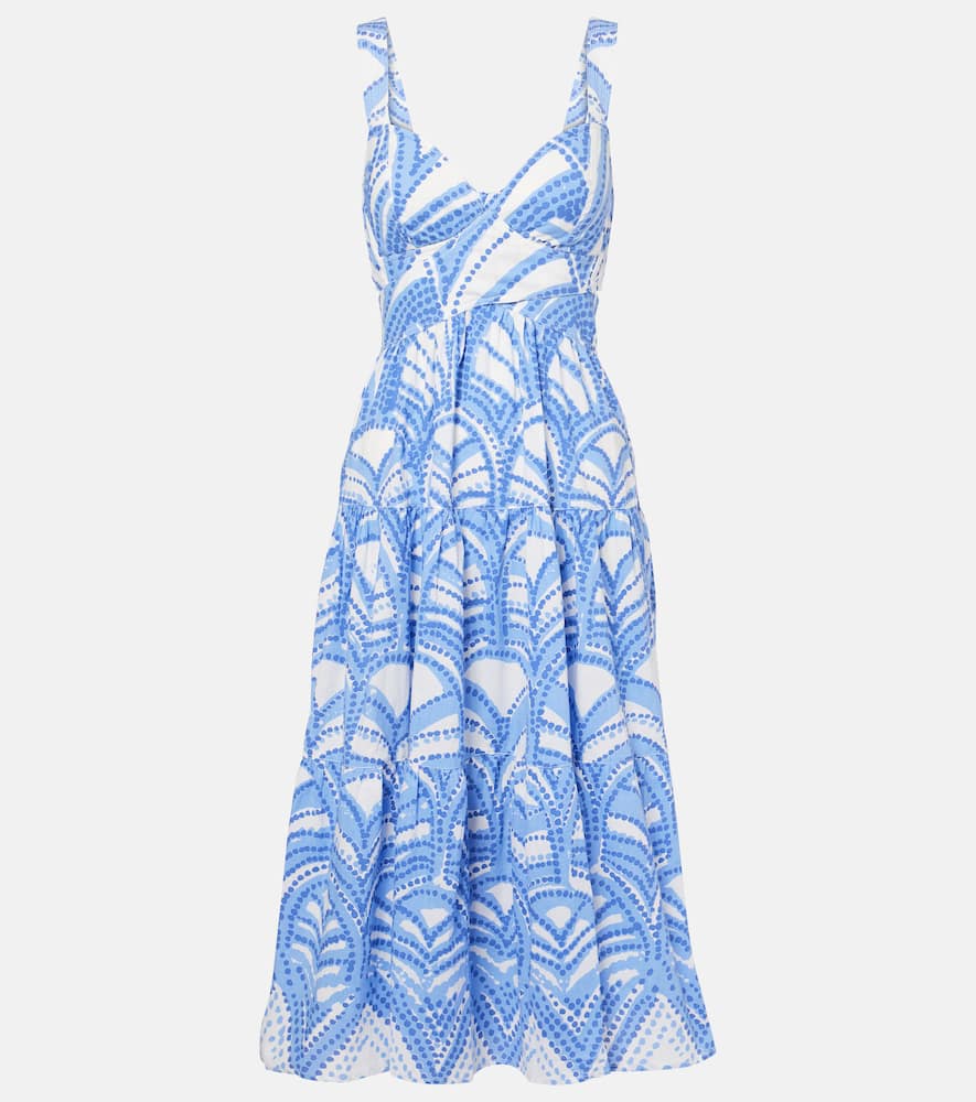 Coco printed cotton midi dress