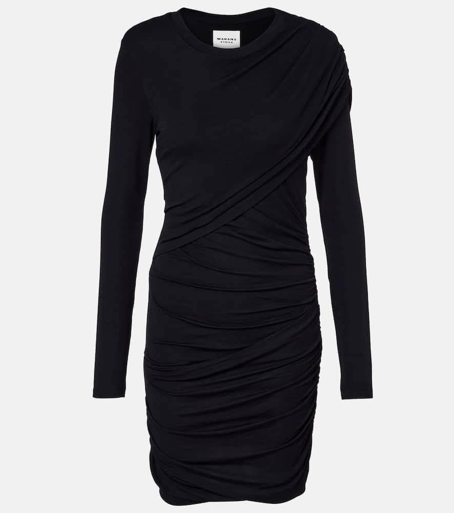 Denise draped jersey minidress