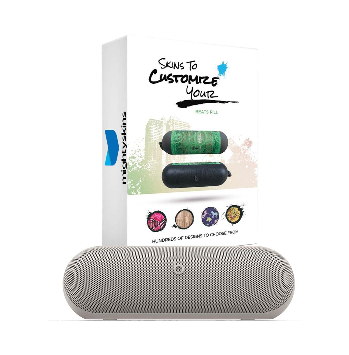 Pill Portable Wireless Bluetooth Speaker and MightySkins Customization Code - Gray