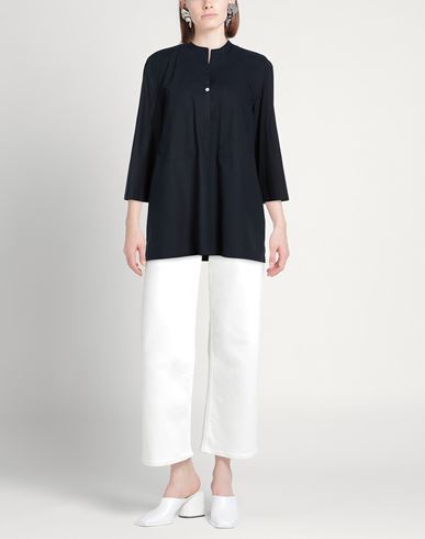 Woman Top Midnight blue Size M Cotton, Elastane