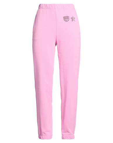 Woman Pants Pink Size L Cotton, Polyester