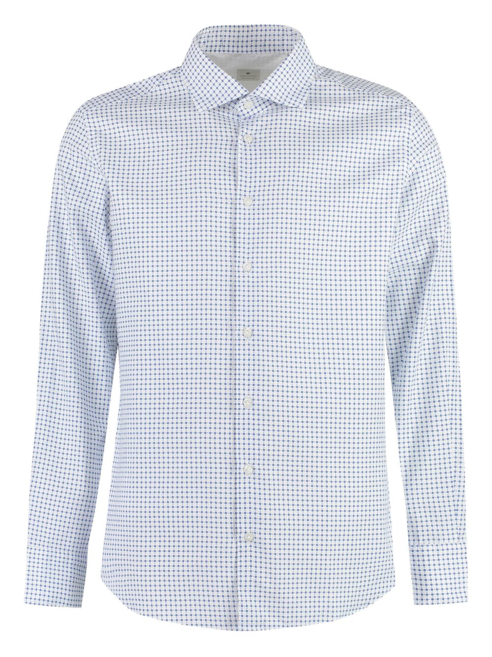 Checked long-sleeve shirt - White