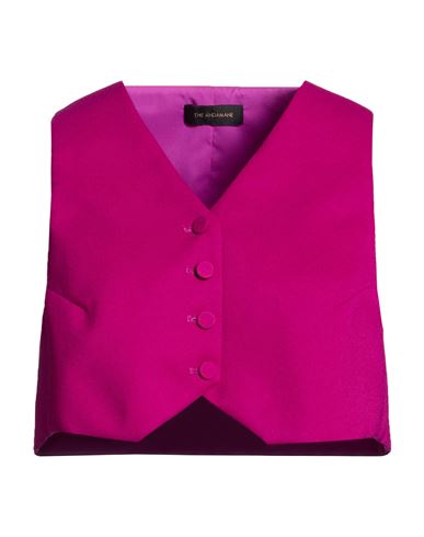 Woman Tailored Vest Magenta Size 4 Polyester