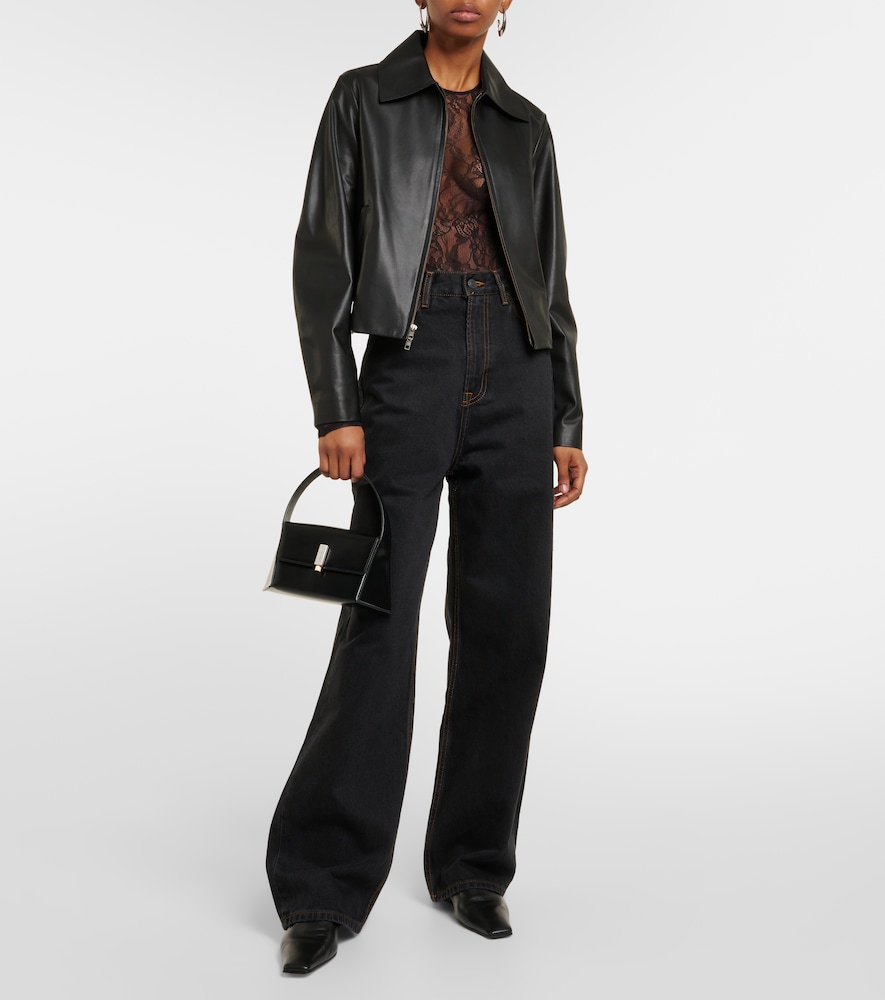 High-rise straight jeans